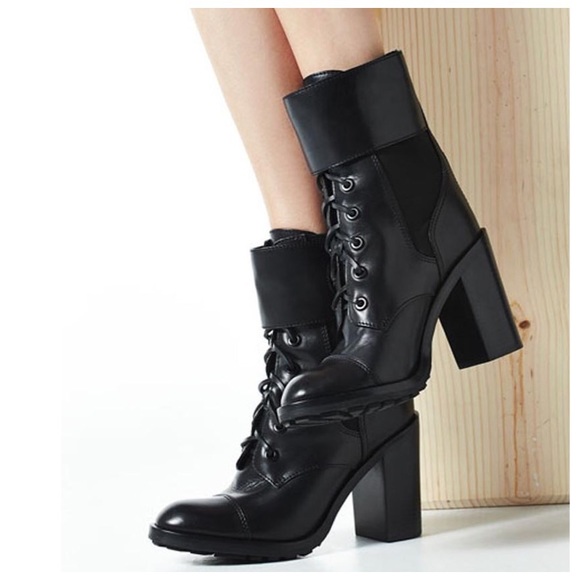Tory Burch Shoes - Tory Burch Broome High Heel Combat Boots Tory Burch Shoes - Tory Burch Broome High Heel Combat Boots